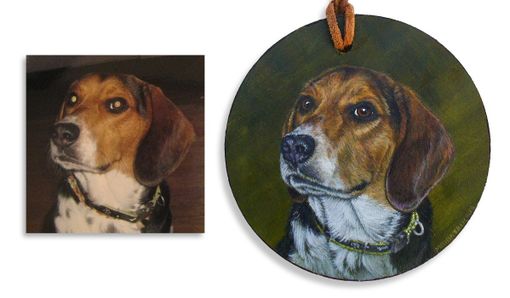 Custom Made Beagle Painting On Green