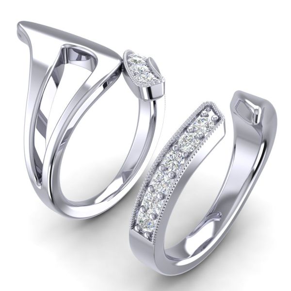 3D renderings for this bold, curvy bridal set.