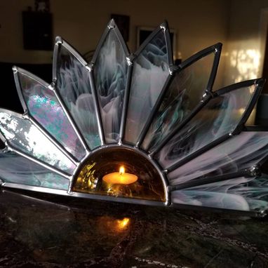 Custom Made Stained Glass Candle Holder