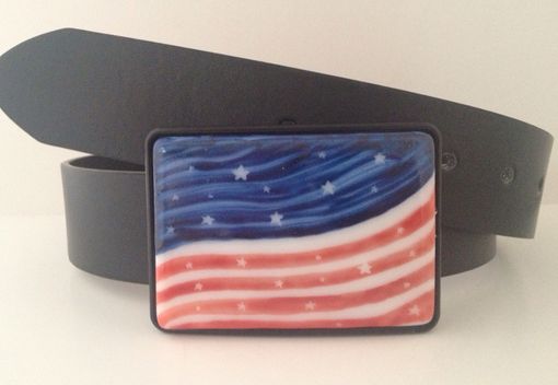 Custom Made Celebrate 4th Of July With This American Flag Belt Buckle