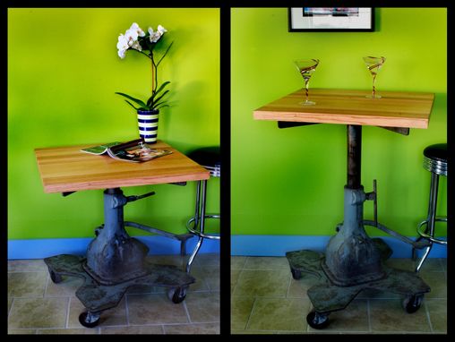 Custom Made Vintage Industrial Furniture - Metal & Wood Tables
