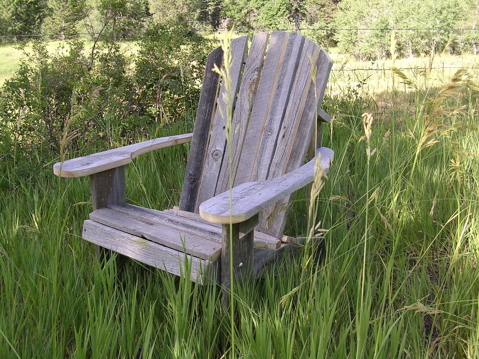 Hand Made Adirondack Chair Rustic Barn Wood Furniture By Garden