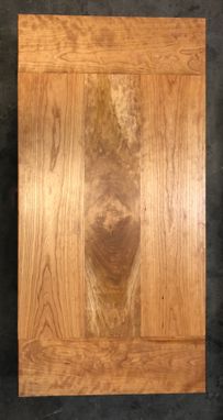 Custom Made Solid Cherry Coffee Table With Burl Inlay And Harpin Legs