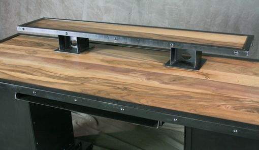 Custom Made Desk With Storage Bases. Industrial Executive Desk. Custom And Handmade Office Furniture.