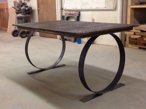 Custom Made Modern Circles Metal Table Legs
