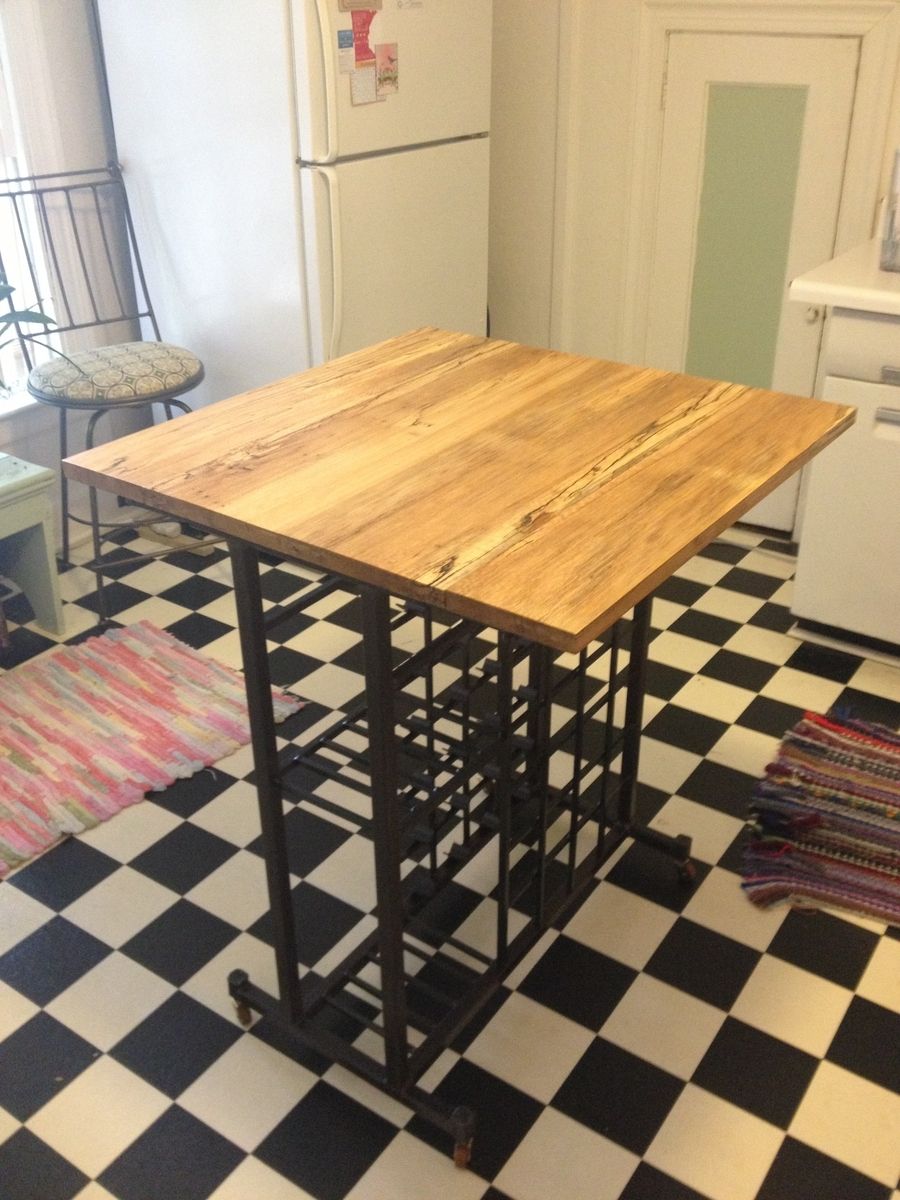 Custom Made Wine Rack/Kitchen Island by Five Fork Studio