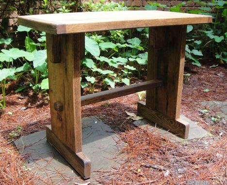 Custom Made 34 Inch Table Made From Reclaimed Oak