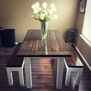 Handmade Rustic Kitchen Table by Fearons Fine Woodworking 