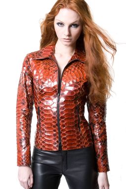 Custom Made Women's Couture Python Jacket