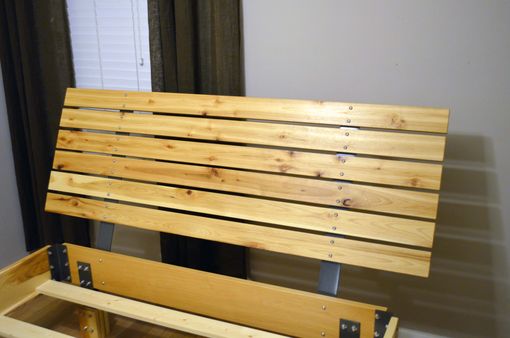 Custom Made Hickory Bed Frame And Hickory Headboard