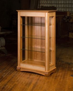 Custom Made Cherry And Birds-Eye Maple Display Case