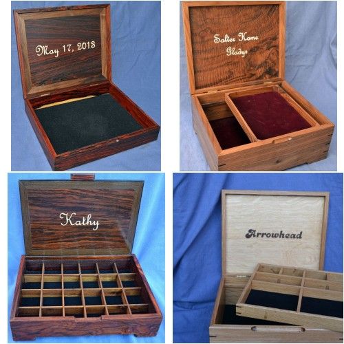 Handmade Custom Wood Inlay Keepsake/Jewelry Box by Dennis Chenoweth