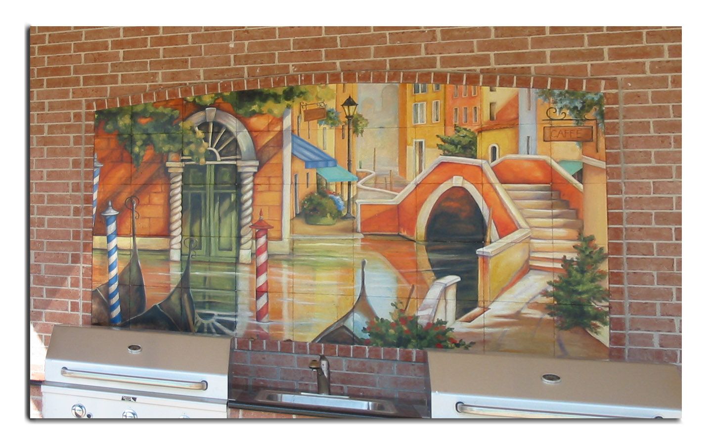 Hand Made Large Custom HandPainted Tile Murals by The Clay Palette