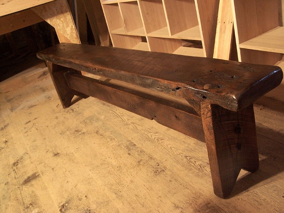 Buy a Custom Thick Plank Farm Bench From Antique Reclaimed ...