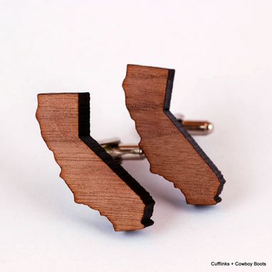 Custom Made Cufflinks: Walnut California