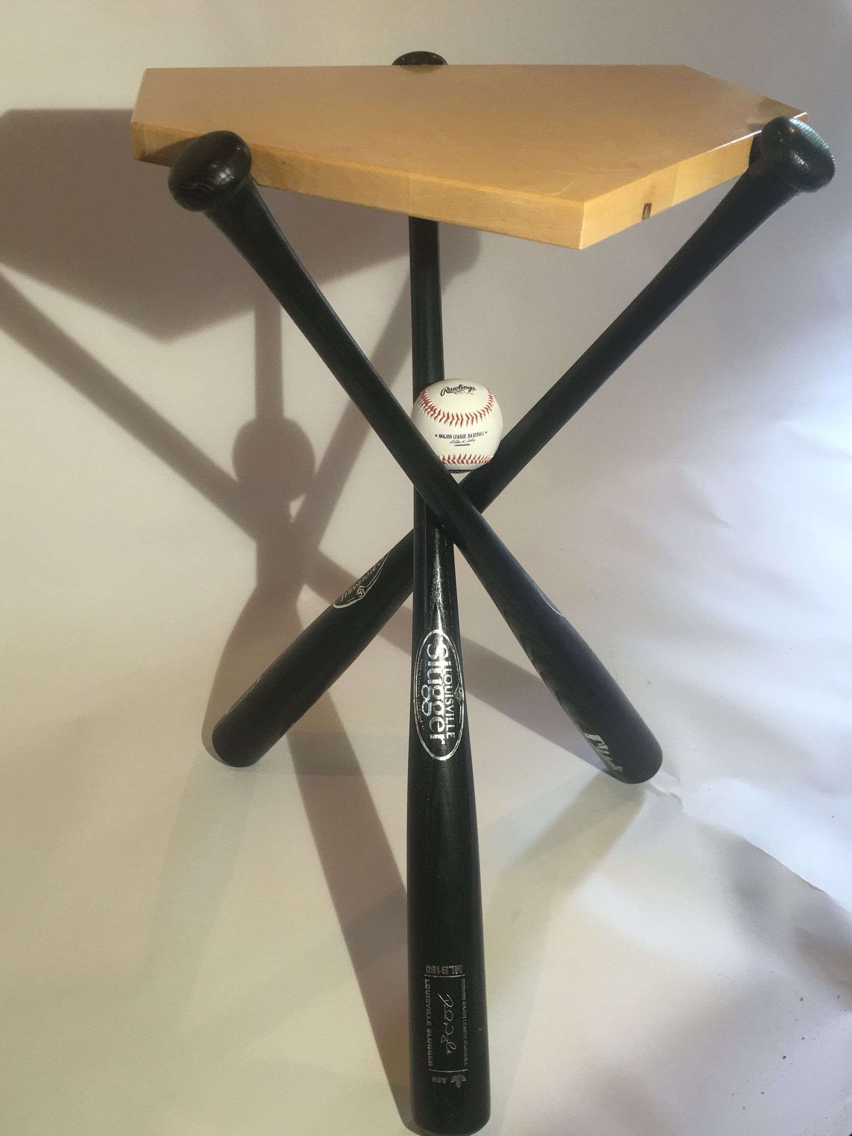 Hand Crafted Baseball End Table by Rocky Mountain Woodworks
