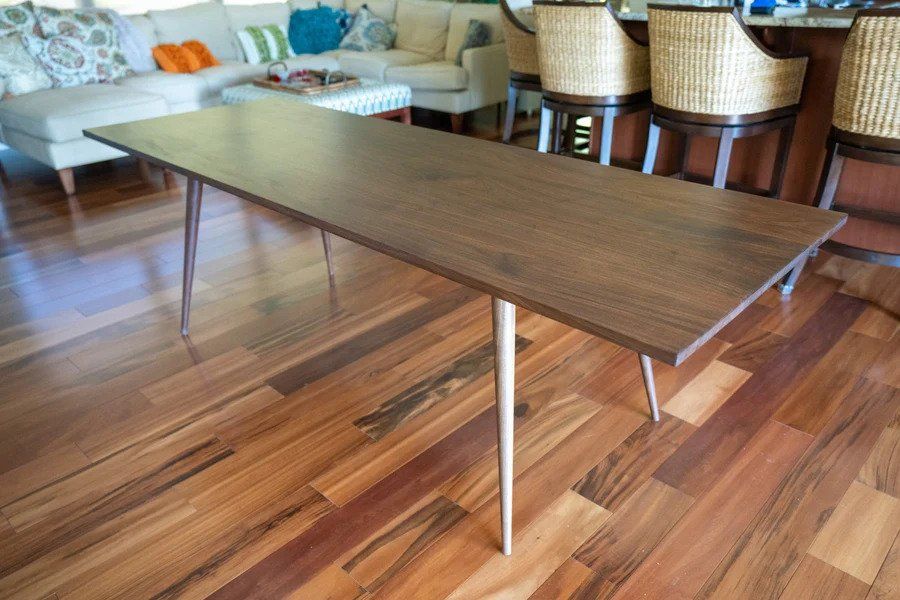 Hand Made Walnut Dining Table With Mccobb Legs 30" X 60" by Brick Mill