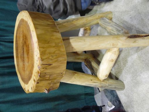 Custom Made Log Bar Stool