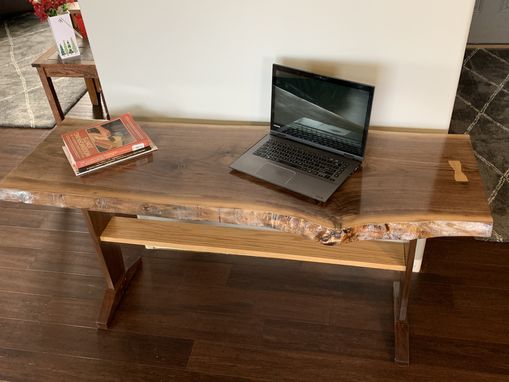 Custom Made Live Edge Walnut Sofa Table