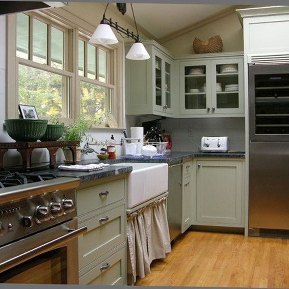 Hand Made Paint And Walnut Beaded Face Frame Kitchen by Norman Orsinger ...