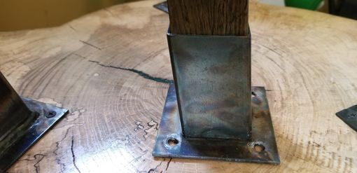 Custom Made Metal Table, Leg Bracket 2" Pocket Handmade