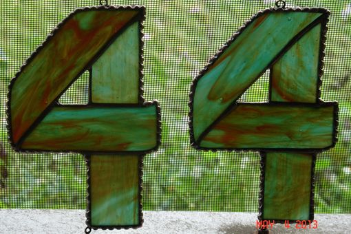 Custom Made Stained Glass House Numbers