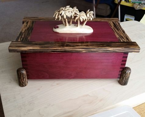 Custom Made Custom Jewelry Box With Handcarved Handle