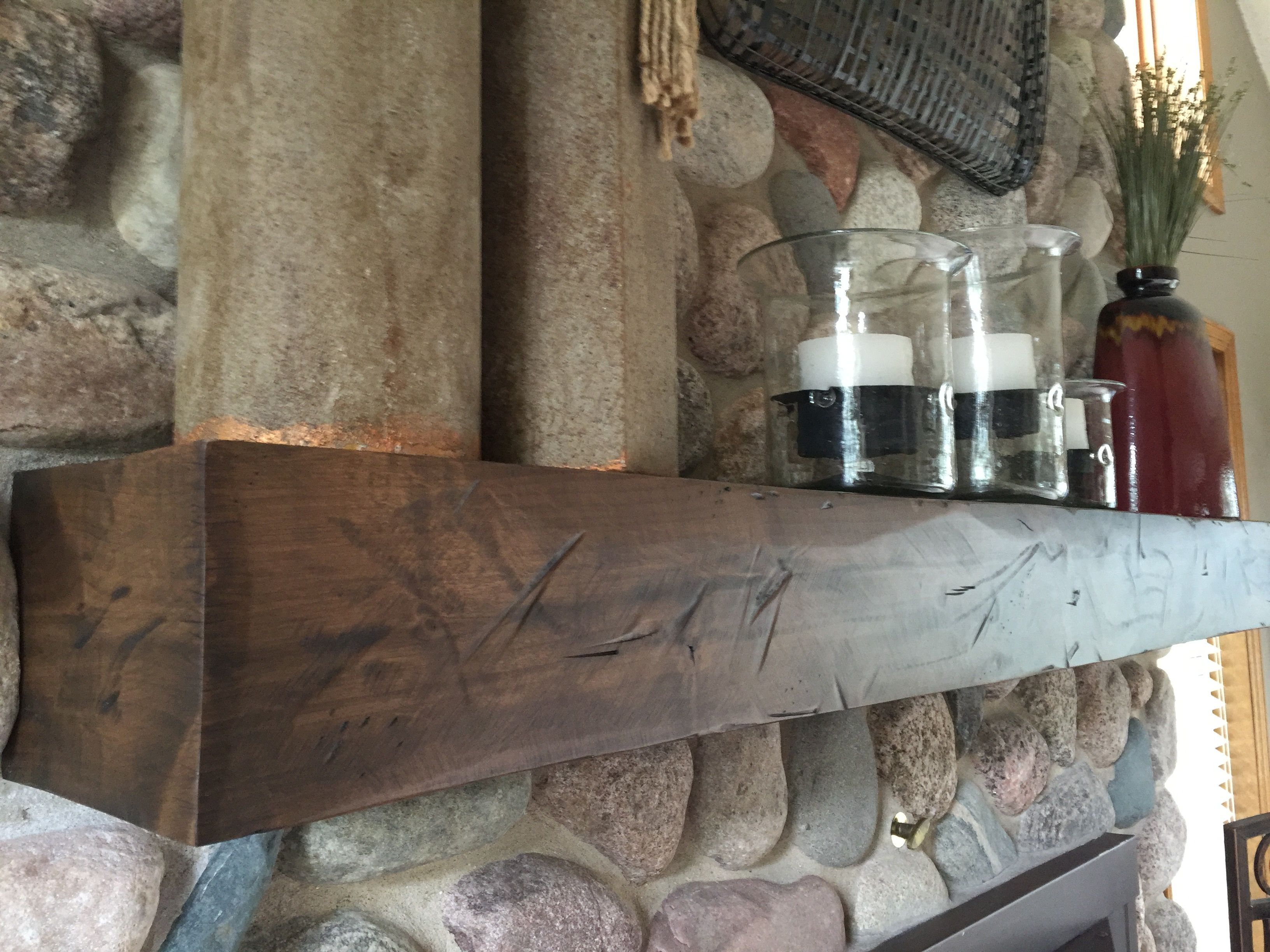 Hand Crafted Custom Distressed Mantel. by Custom Corners Llc
