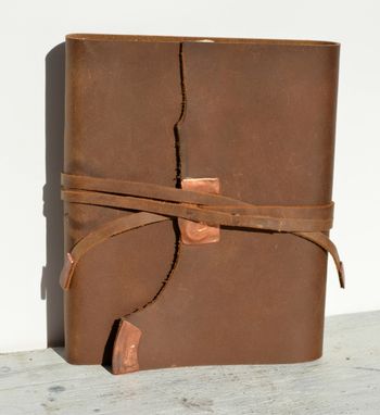 Custom Made Leather Bound Journal Louisiana Made Cattle Brand Cowboy Travel Diary Silkscreen Art Notebook