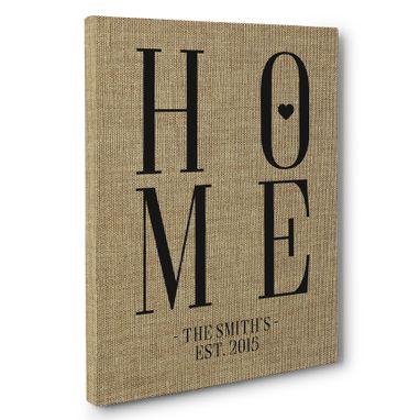 Custom Made Family Home Sign Personalized Canvas Wall Art