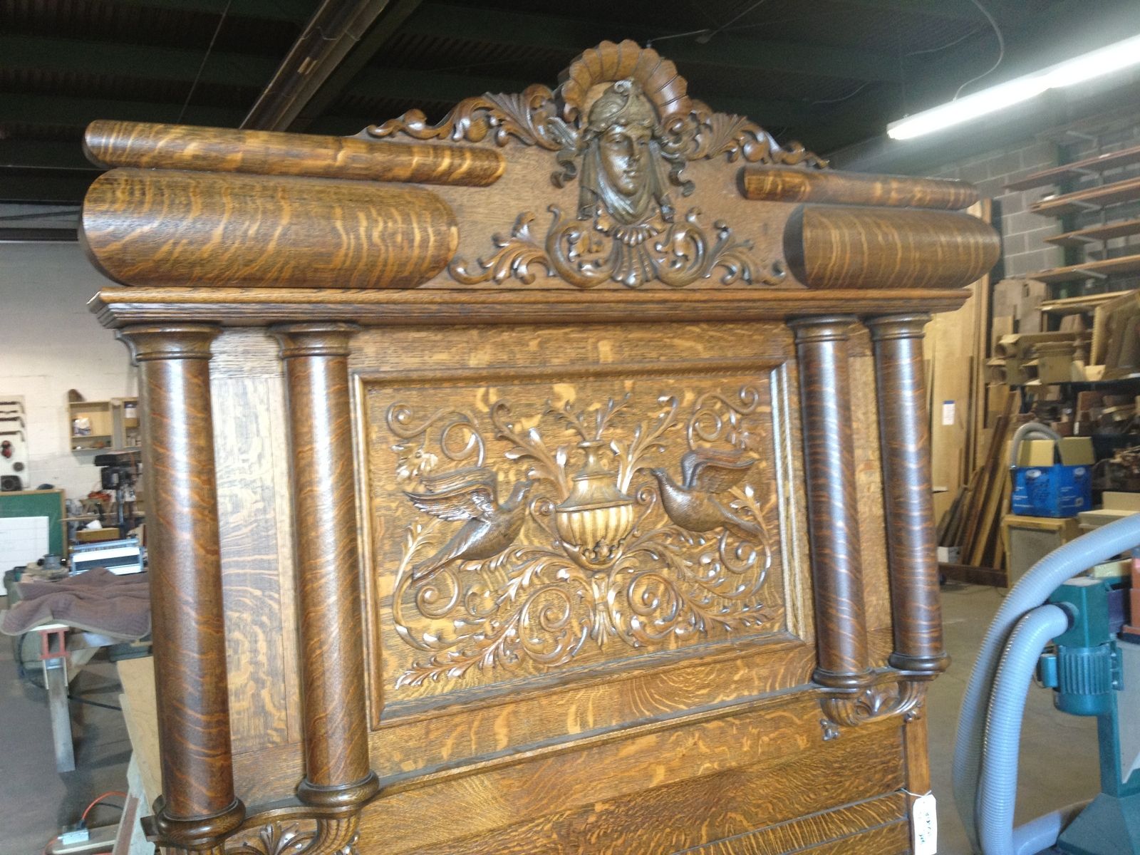 Custom Antique QuarterSawn White Oak Bed Expansion by A&E Fine Woodworking, Llc