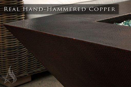 Custom Made 50 Inch Plaza Moreno Hand Hammered Copper Fire Pit