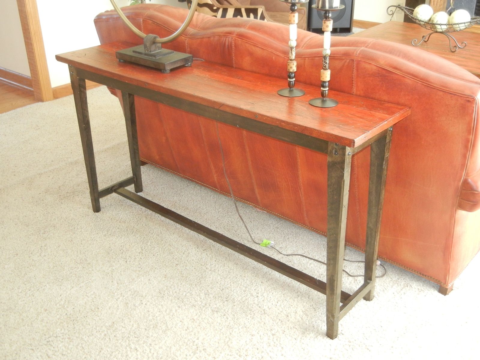 Custom Made Reclaimed Wood Sofa Table By Jay S Custom Woodwork Custommade Com