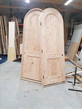 Custom Made Custom Round Top Knotty Alder Doors