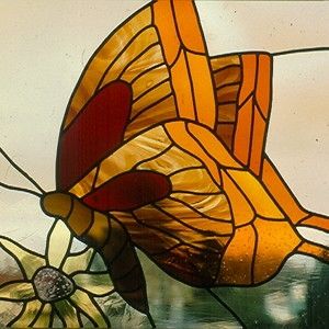 Custom Made "Thanksgiving For New Life"  Butterfly Window