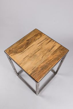 Custom Made Modern Industrial Rustic End Table
