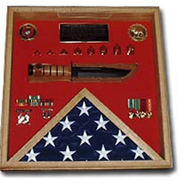 Custom Made Flag And A Knife Display Case