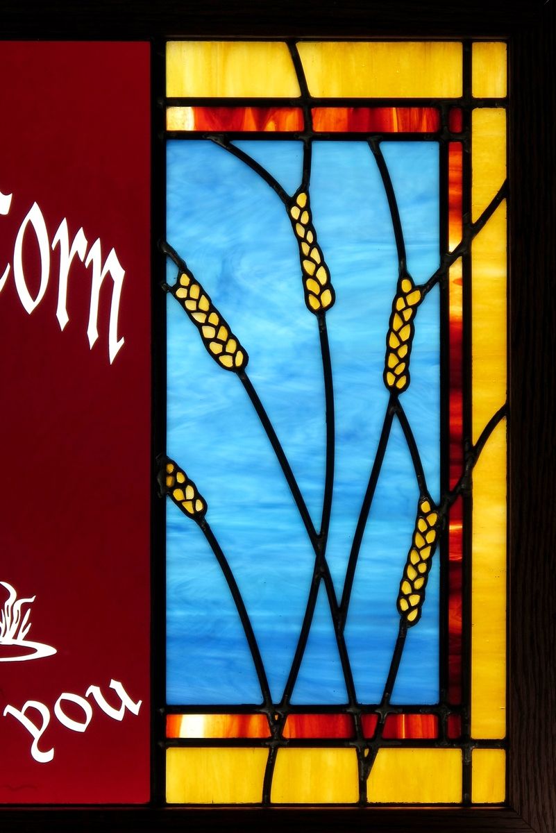 Custom Stained Glass Sign For Home Bar by Painted Light Stained Glass