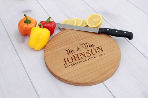 Custom Made Personalized Cutting Board, Engraved Cutting Board, Custom Wedding Gift – Cbr-Wal-Mr.&Mrs.Johnson