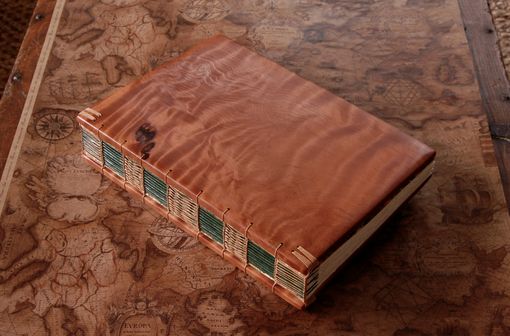 Custom Made Reclaimed Redwood Wedding Guest Book / Journal Wood Book