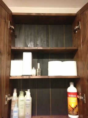 Custom Made Walnut Bathroom Cabinet