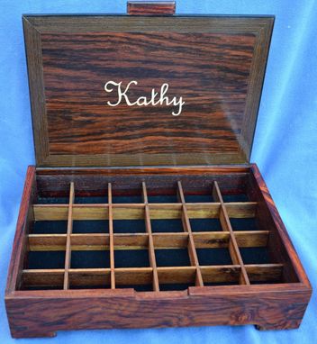 Custom Made "A Day At The Beach" Wood Inlay Jewelry Box