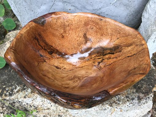 Custom Made Natural Oak Burl Bowl.