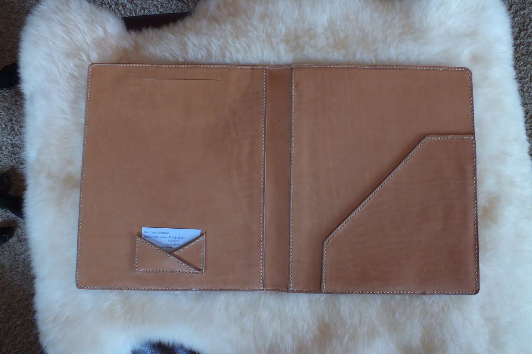 Handmade Leather Portfolio by Blue Duck Creations | CustomMade.com