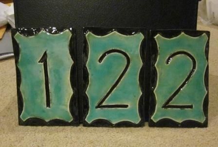 Hand Crafted Tile House Numbers By, House Number Tiles