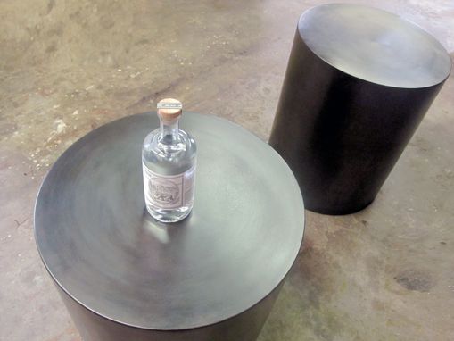 Custom Made Stainless Steel Drum Table