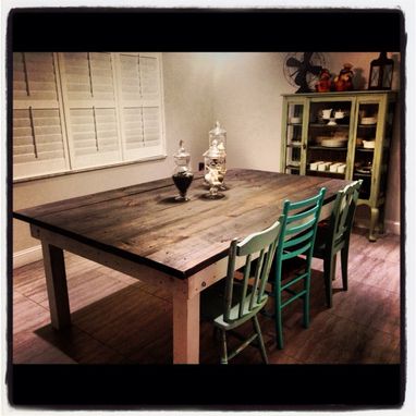 Custom Made Rustic Dining Table W 2 Benches // Indoor Outdoor // Rustic Furniture // Rustic Decor