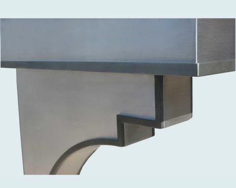 Custom Made Stainless Range Hood With Corbels & Steel Straps