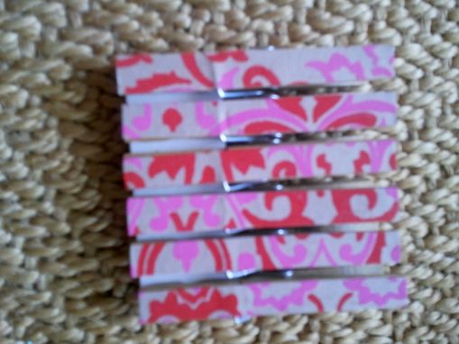 Custom Made Red And Pink India Inspired Clips