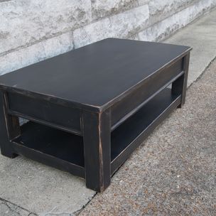 Will Custom Furniture Bwood Ca Distressed Black Coffee Table
